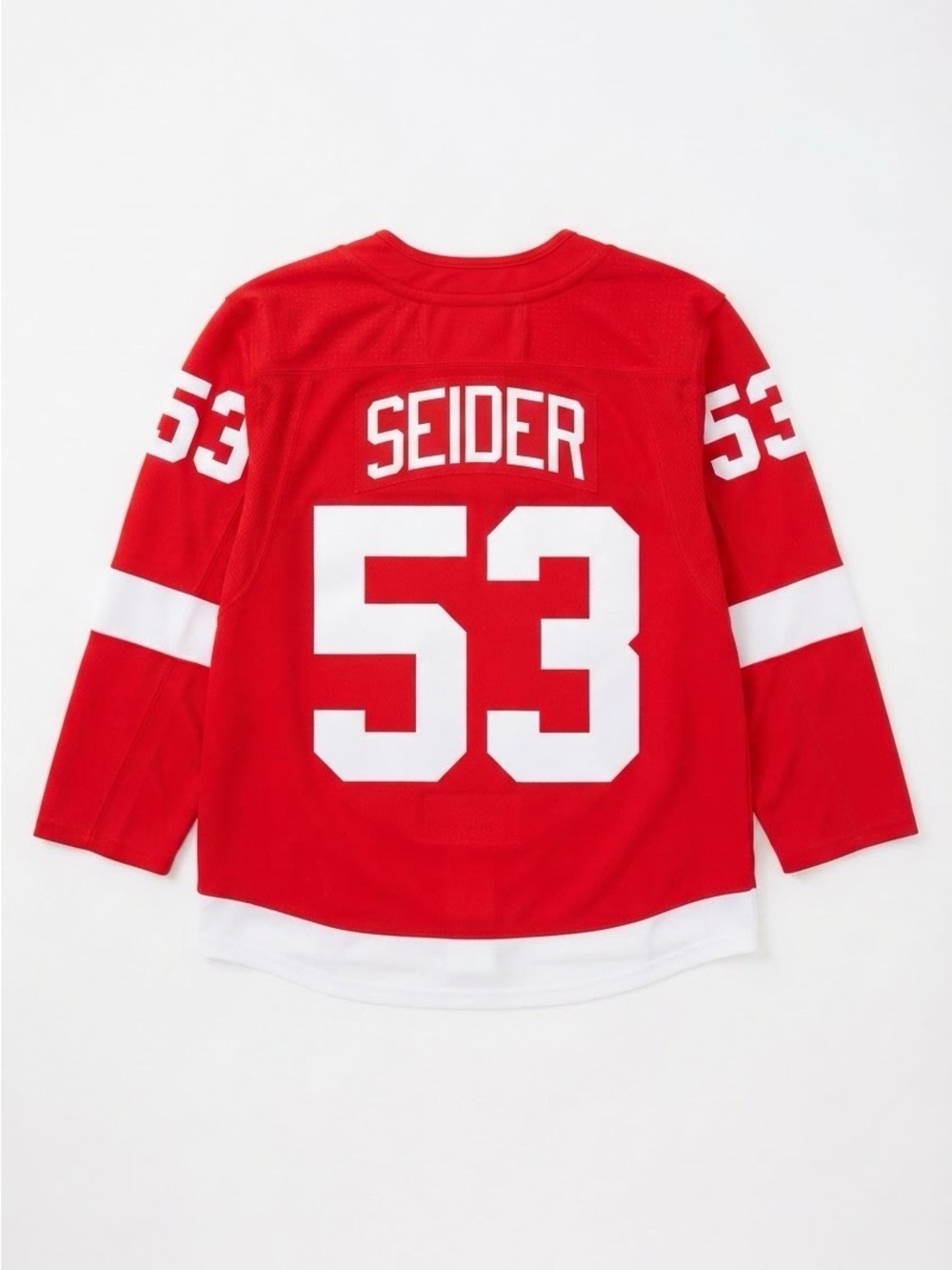 Detroit Red Wings Moritz Seider 53 Youth Hockey Jersey Red Size S/M